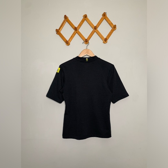 Vintage 90s Adidas Equipment Black V-neck Made in USA Jersey Shirt SZ M - Picture 2 of 9